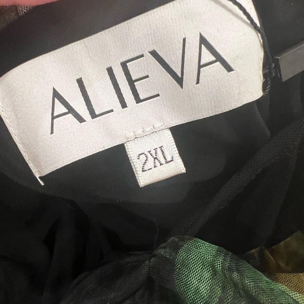Alieva Toira Botanical Garden Ruched Midi Dress 2XL - Picture 10 of 12